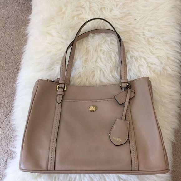 NWT COACH PEYTON LEATHER JORDAN DOUBLE ZIP CARRYALL - Picture 5 of 6